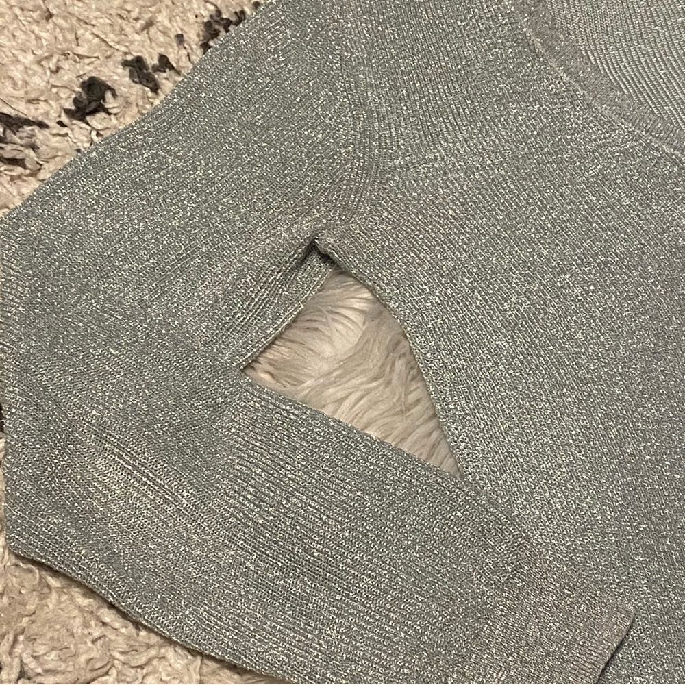 REISS Estee Metallic Vneck Sweater - Picture 5 of 8